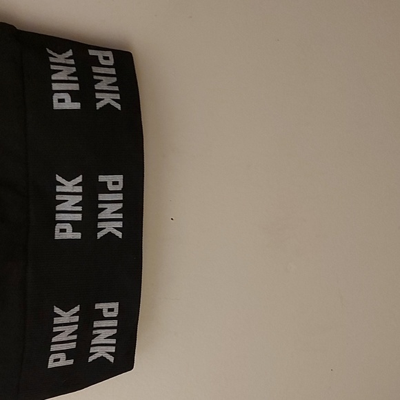 Victorias Secret PINK Sports Bra/ Black and White/ Sz L/Yoga/ Gym/ Beach - Picture 2 of 3